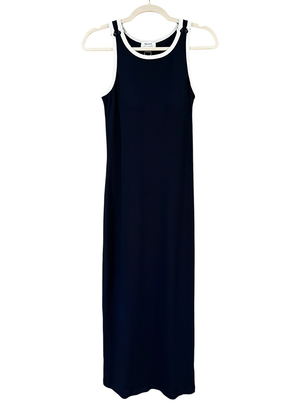Seraphine Janna Racerback Bodycon Maxi Dress Navy Blue Size 6 NWT* Sporty Spring